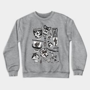 Greek Pottery - black and white Crewneck Sweatshirt